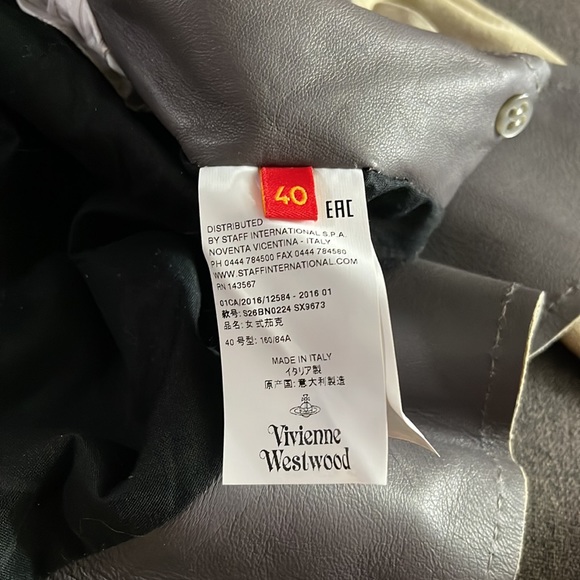 Vivienne Westwood RED LABEL BEIGE SUEDE LEATHER JKT NET SS16 - Picture 11 of 15